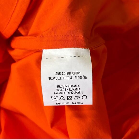 NEW WHIT TWO Anthropologie Flouncy Ruffle Midi Dress Orange XS Petite - Picture 10 of 15